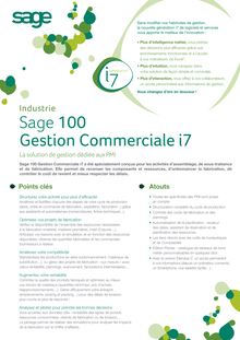 Sage 100 Gestion Commerciale i7 Industrie