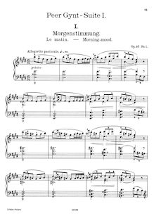 Partition complète (scan), Peer Gynt  No.1, Op.46, Grieg, Edvard