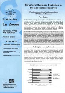 Structural Business Statistics in the accession countries
