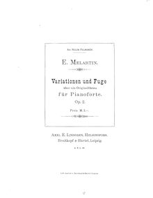 Partition complète, Variationen und Fuge über ein Originalthema, Op.2