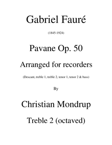 Partition aigu enregistrement  2, alternative notation, Pavane, Op.50