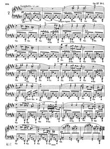 Partition complète, 7 pages de partition Chopin, Frédéric