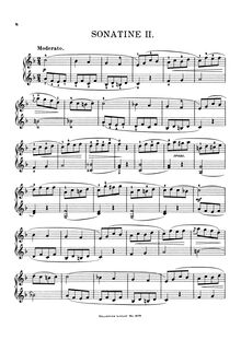 Partition Sonatina II, 4 sonatines, Op.214, Gurlitt, Cornelius