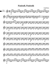 Partition basse clarinette 1 (separate), Funiculì, Funiculà, Canzone popolare di Piedigrotta