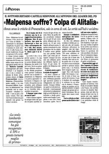 «Malpensa soffre? Colpa di Alitalia»