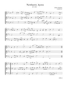 Partition 6, Aire - partition complète, Newberry Aires pour 3 violes de gambe par John Jenkins