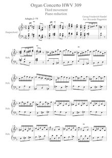 Partition , Adagio, 12 orgue Concertos, Op.4 & Op.7, Handel, George Frideric