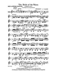 Partition clarinette 2,3 (B♭), pour Bride of pour Waves, Clarke, Herbert Lincoln