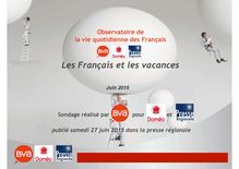 Les Français et les vacances - Baromètre BVA pour la Presse régionale et Doméo de juin 2015