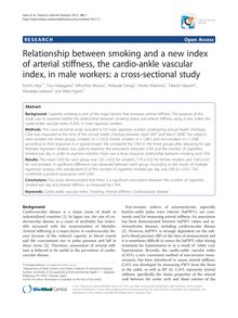 Relationship between smoking and a new index of arterial stiffness, the cardio-ankle vascular index, in male workers: a cross-sectional study
