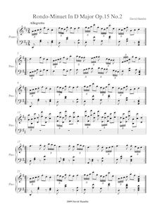 Partition complète, Rondo-Minuet en D Major Op.15 No.2, Hamlin, David