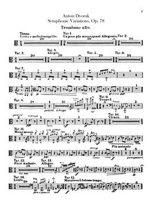 Partition Trombone 1, 2, 3, symphonique Variations, Symfonické variace