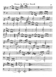 Partition complète, Toccata, D minor, Purcell, Daniel