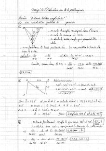Corrigé de l évaluation sur les triangles quelconques (problèmes)
