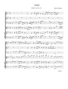Partition [Air], VdGS No.32 - partition complète (Tr Tr B B O), Airs pour 4 violes de gambe avec orgue