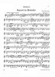 Partition violons I, Concerto A-moll für Bratsche und Orchester, Op.68