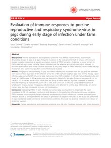 Evaluation of immune responses to porcine reproductive and respiratory syndrome virus in pigs during early stage of infection under farm conditions
