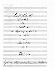 Partition complète, Konzertstück G-moll für Bratsche (viole de gambe) mit Begleitung des Orchesters oder Pianoforte, Op.46