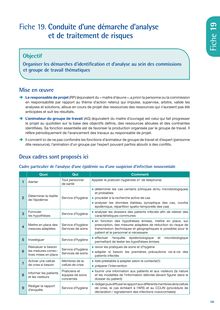 Outils - Mettre en oeuvre la gestion des risques associés aux soins en établissement de santé - Gestion des risques - Outils - Fiche 19