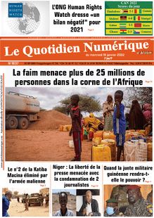Le Quotidien Numérique d’Afrique n°1837 - du mercredi 19 janvier 2022