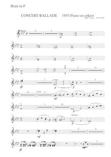 Partition cor, Ballade voor piano en orkest, Ostijn, Willy