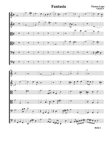 Partition Fantasia VdGS No.9 - partition complète (Tr Tr A T B B), fantaisies pour 6 violes de gambe