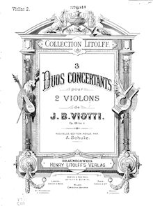 Partition violon 2, 3 Concertant Duos pour 2 violons, Op.5b (WIV 22-24)