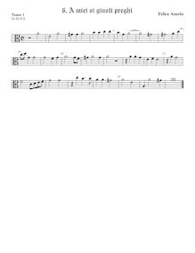 Partition ténor viole de gambe 1, alto clef, madrigaux pour 4 voix