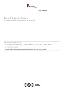 Les « Chantres du Trégor » - article ; n°2 ; vol.64, pg 203-246