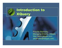 Introduction to XQuery Tutorial