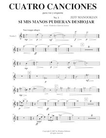 Partition violons I, Cuatro Canciones, Manookian, Jeff
