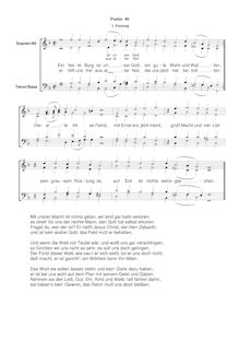 Partition Ps.46-1: Ein feste Burg ist unser Gott, SWV 143, Becker Psalter, Op.5