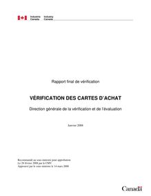 Acquisition Card Audit report - Approved - French