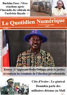 Le Quotidien Numérique d’Afrique n°2014 - du mercredi 24 août 2022