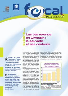 Les bas revenus en Limousin : la pauvreté et ses contours