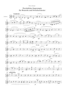 Partition violons I, Persönliches Impromptu für Bratsche und Streichorchester