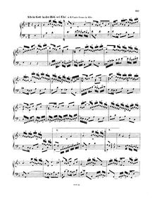 Partition Allein Gott en der Höh sei Ehr (BWV 675), choral préludes