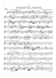 Partition complète & 2 parties (hautbois, flûte), 3 pièces pour hautbois et Piano, Op.31