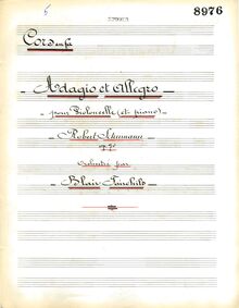 Partition cor en F, Adagio et Allegro, Op.70, Adagio et allegro pour violoncelle (et piano), Op.10
