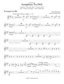 Partition trompette (en B♭), Symphony No.39  Irish Green , G major