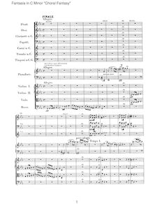 Partition Finale: Allegro, Fantasia pour Piano, chœur et orchestre