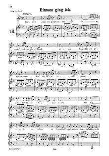 Partition complète (F major), Dans un bois solitaire, Ariette
