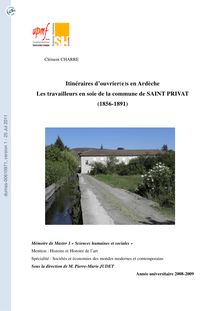 Itinéraires d ouvrier e s en Ardèche