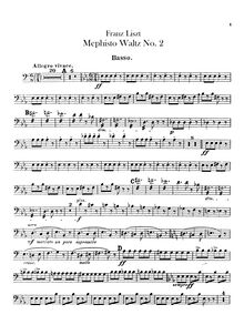 Partition Basses, Mephisto Waltz No.2, Zweiter Mephisto-Walzer, Liszt, Franz