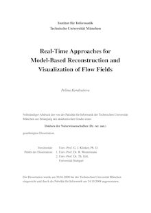 Real-time approaches for model-based reconstruction and visualization of flow fields [Elektronische Ressource] / Polina Kondratieva