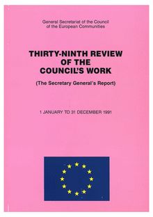 Thirty-ninth review of the Council s work