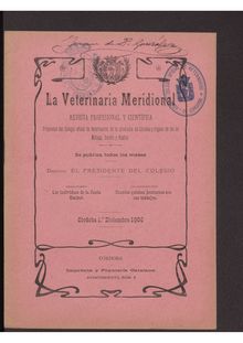 La Veterinaria Meridional, n. 18 (1906)