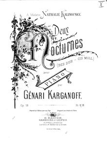 Partition complète, 2 nocturnes, Op.18, Korganov, Genary