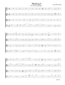 Partition , Tutto l di piango - partition complète (Tr T T B), madrigaux pour 4 voix