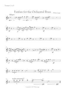 Partition trompette 2 (en D), Fanfare pour pour Orchestral Brass